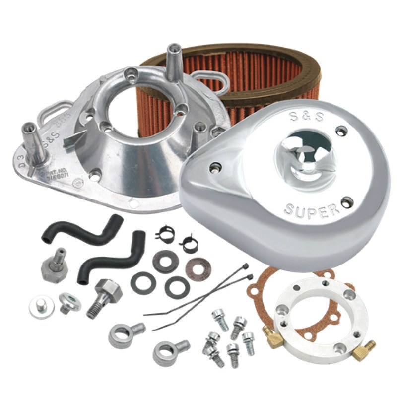 S&S Cycle 93-06 BT w/ Stock CV Carburetors Teardrop Air Cleaner Kit