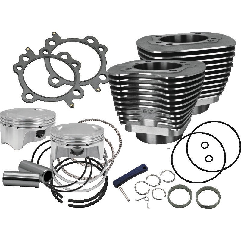 S&S Cycle 07-17 BT 107in Bolt-In Big Bore Kit – Wrinkle Black