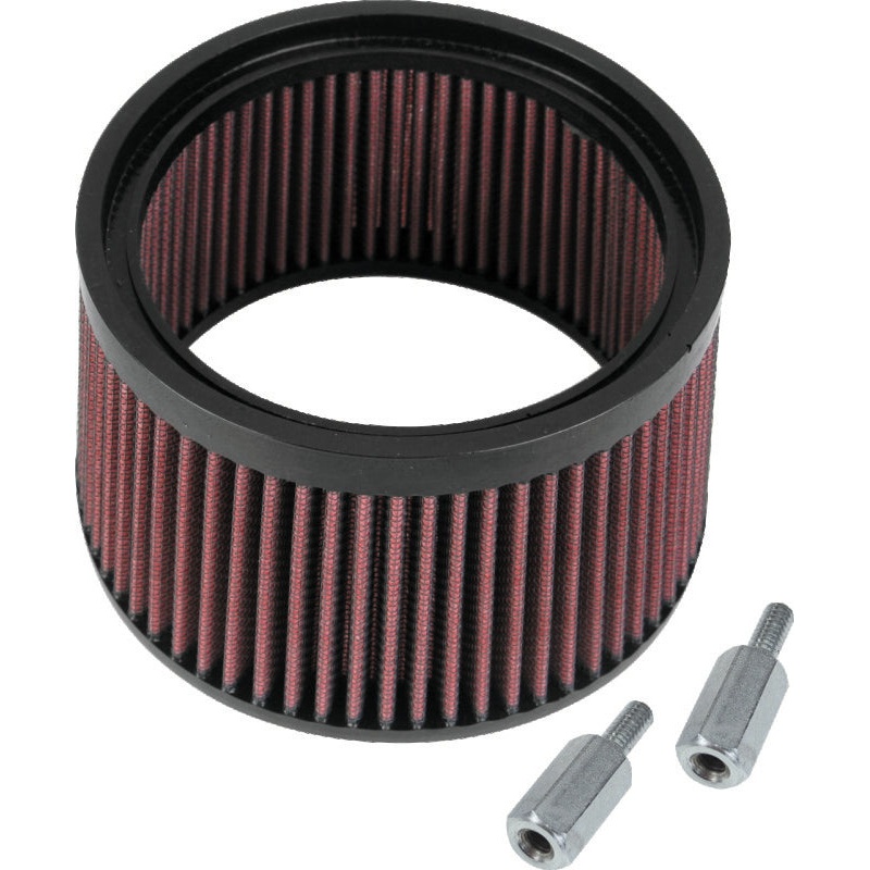 S&S Cycle 1in Taller Pleated Stealth Air Filter Kit