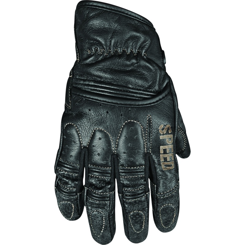 Speed and Strength Rust and Redemption Leather Gloves Black – Large