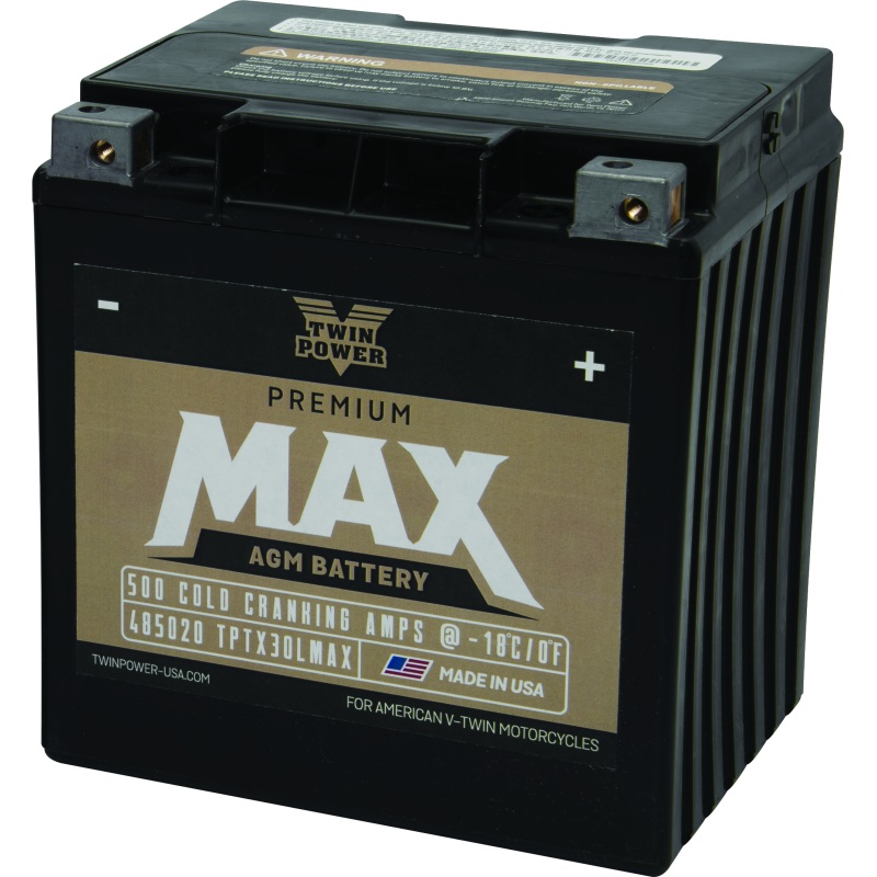 Twin Power GYZ-32HL Premium MAX Battery Replaces H-D 66010-97A Made in USA 500 CCA
