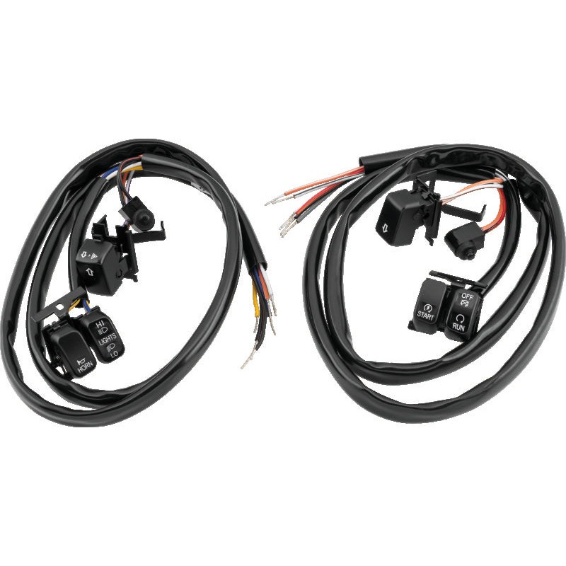 Twin Power 07-10 Big Twin and XL Black Handlebar Switch Kit Does Not Include Audio or Cruise