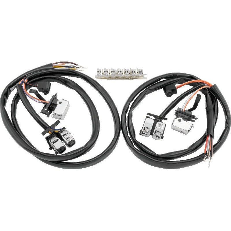 Twin Power 07-10 FLH FLT FXST FLST FXD XL Chrome Handlebar Switch Kit