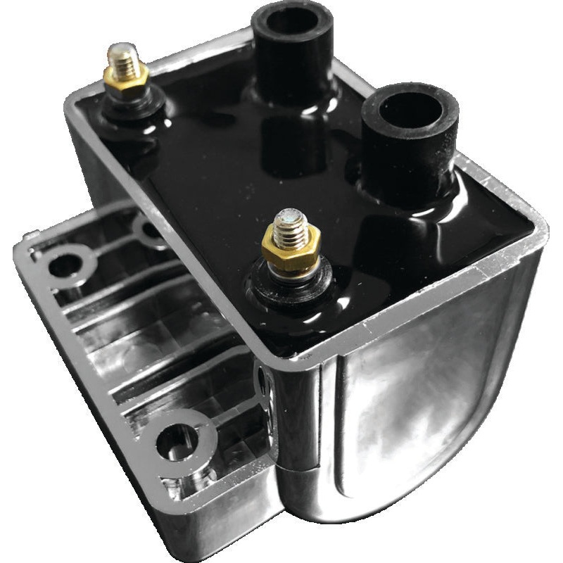 Twin Power 65-79 Big Twin and XL Ignition Coil Chrome Replaces H-D 31609-65A 5 Ohm