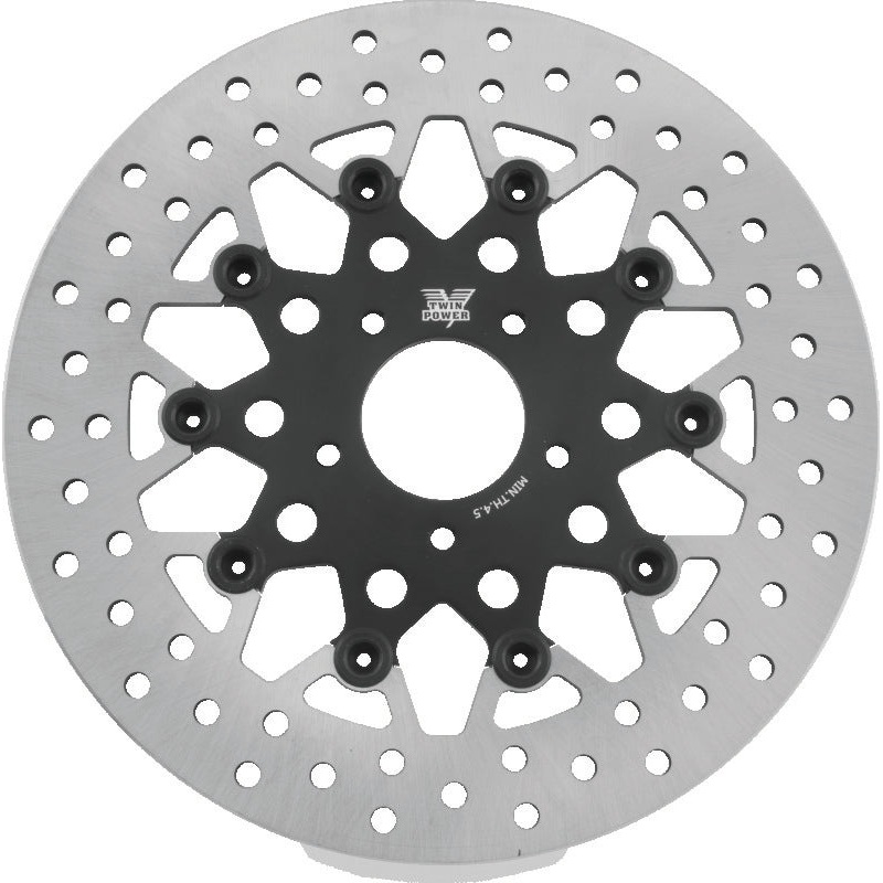 Twin Power 08-13 FLH FLT 08-16 FLHR 06-17 Dyna Front 11.8 Floating Rotor Mesh Black