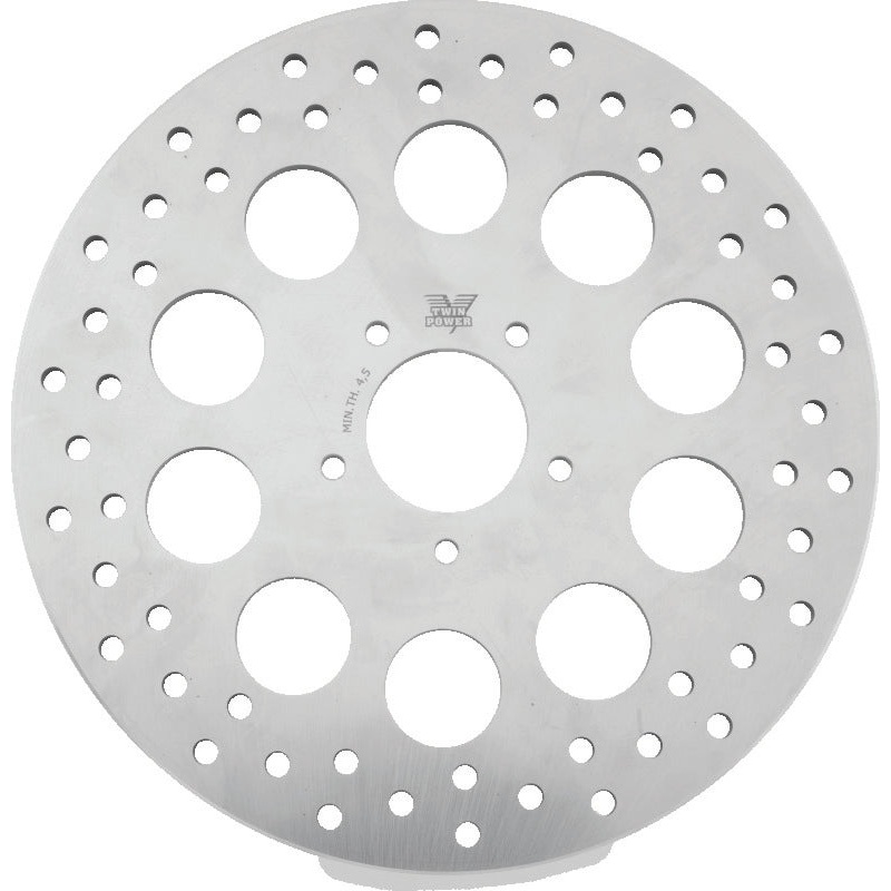 Twin Power 08-13 FLH FLT 08-16 FLHR 06-17 Dyna Front 11.8in Rotor Solid With Holes Stainless