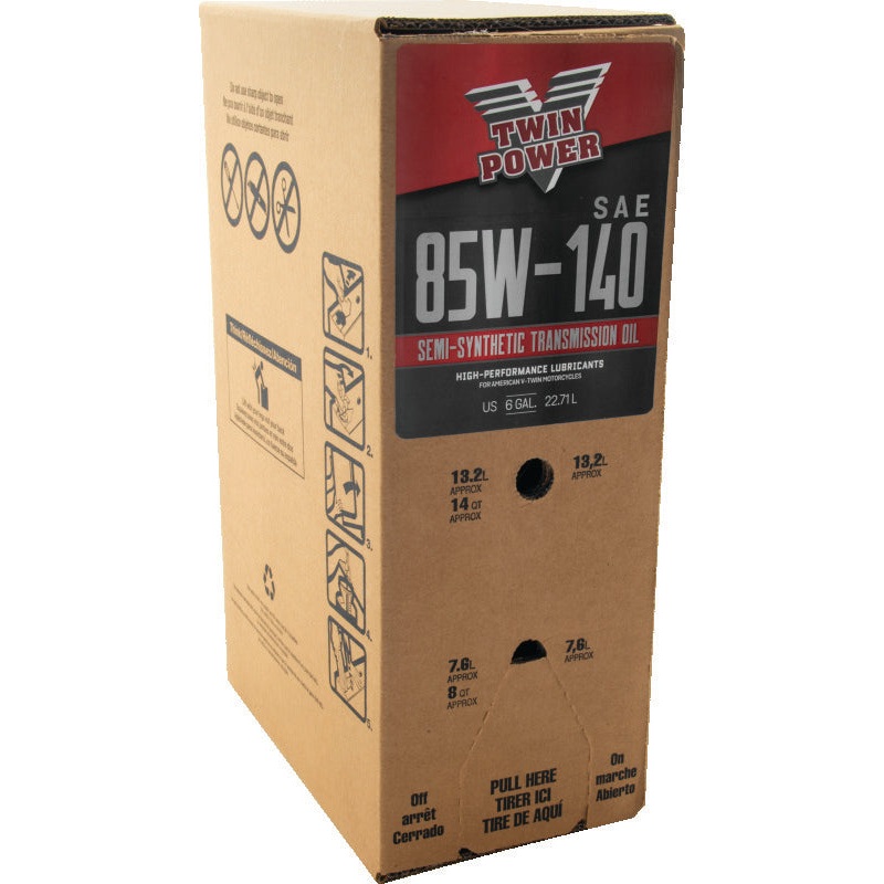 Twin Power 85W140 Semi-Synthetic Transmission Lube 6 Gallon Bag In Box