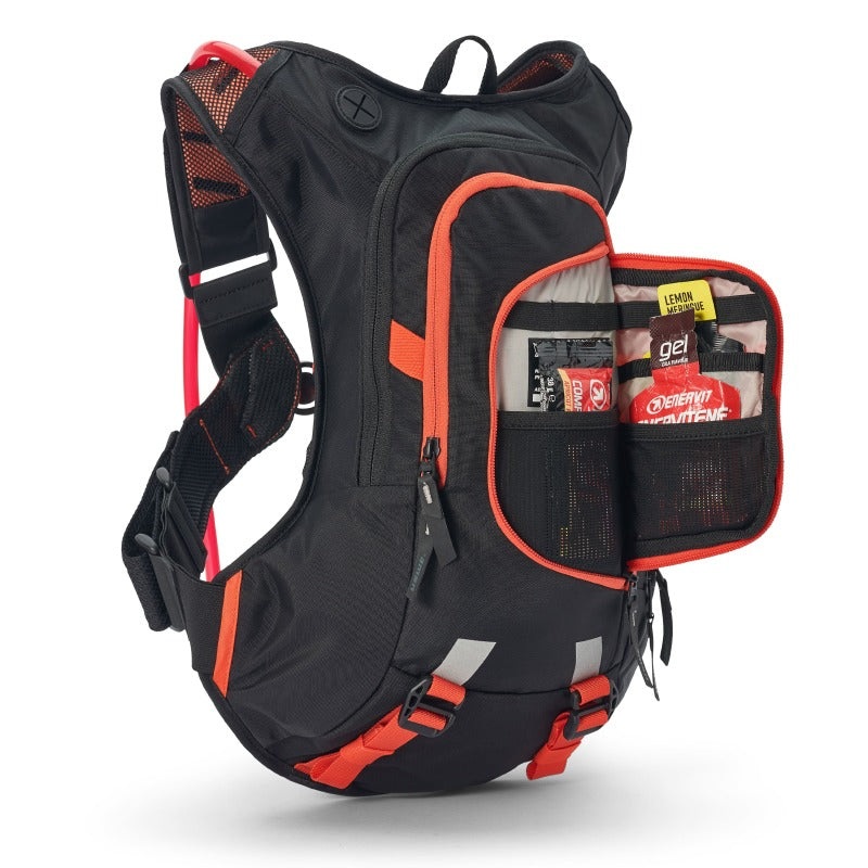USWE Moto Hydro Hydration Pack 8L – Black/Factory Orange