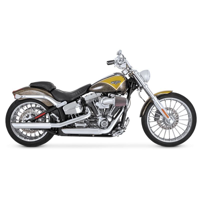 Vance & Hines HD Dyna 91-17 3In Twin Slash Slip PCX Slip-On Exhaust