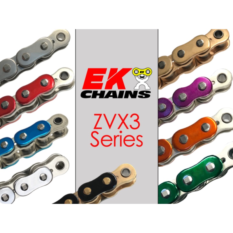 Vortex Racing EK 525 ZVX3 Rivet Master 120 Links- Gold