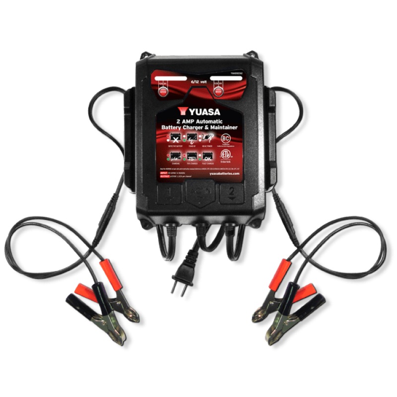 Yuasa 2 Amp Charger & Maintainer – 6V/12V