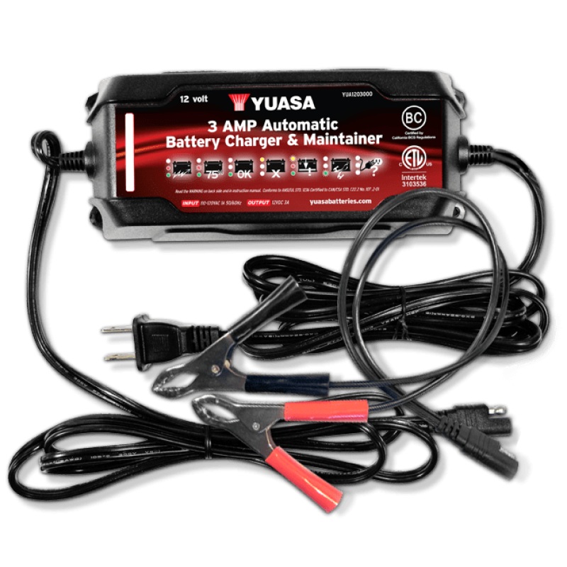 Yuasa 3 Amp Charger & Maintainer – 12V