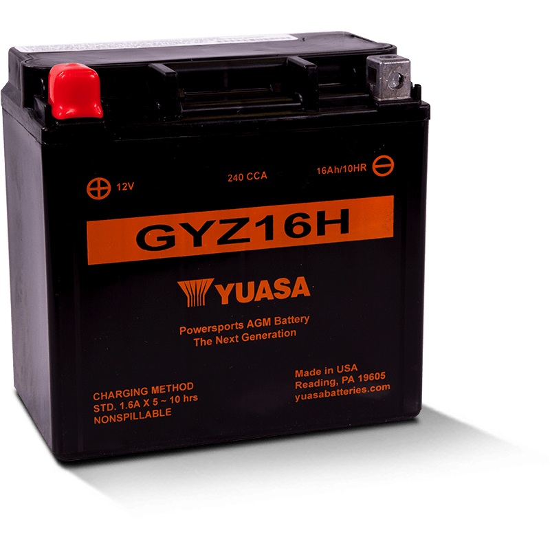 Yuasa GYZ16H High Performance Maintenance Free AGM 12-Volt Battery