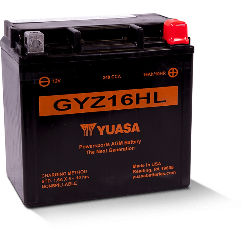 Yuasa GYZ16HL High Performance Maintenance Free AGM 12-Volt Battery