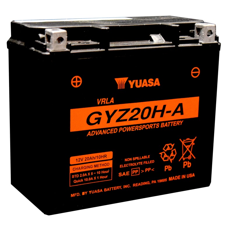 Yuasa GYZ20HA High Performance Maintenance Free AGM 12-Volt Battery