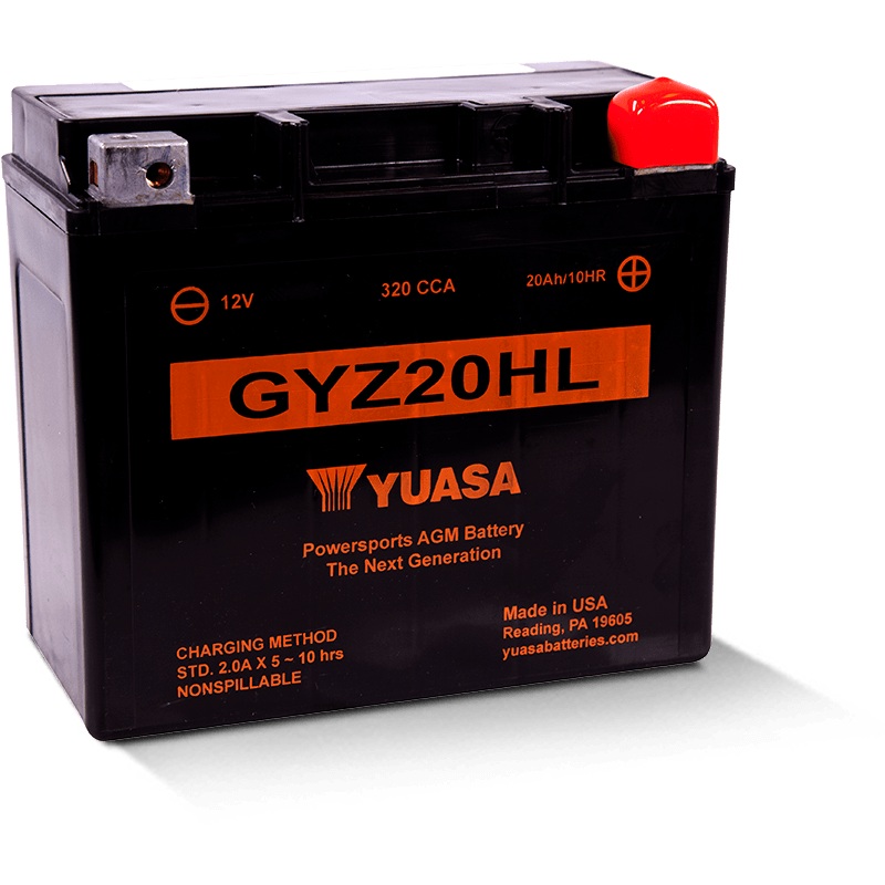 Yuasa GYZ20HL High Performance Maintenance Free AGM 12-Volt Battery