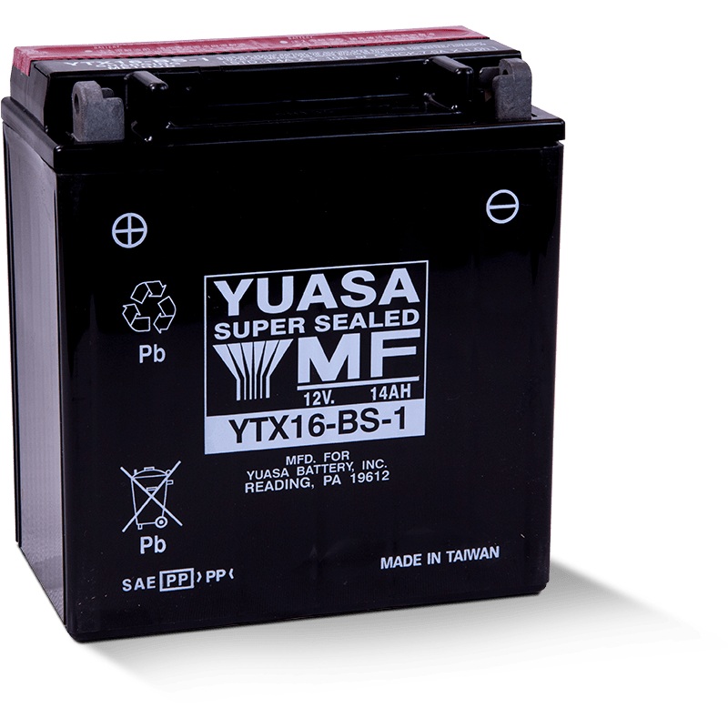 Yuasa YTX16-BS-1 Maintenance Free AGM 12-Volt Battery w/Bottle