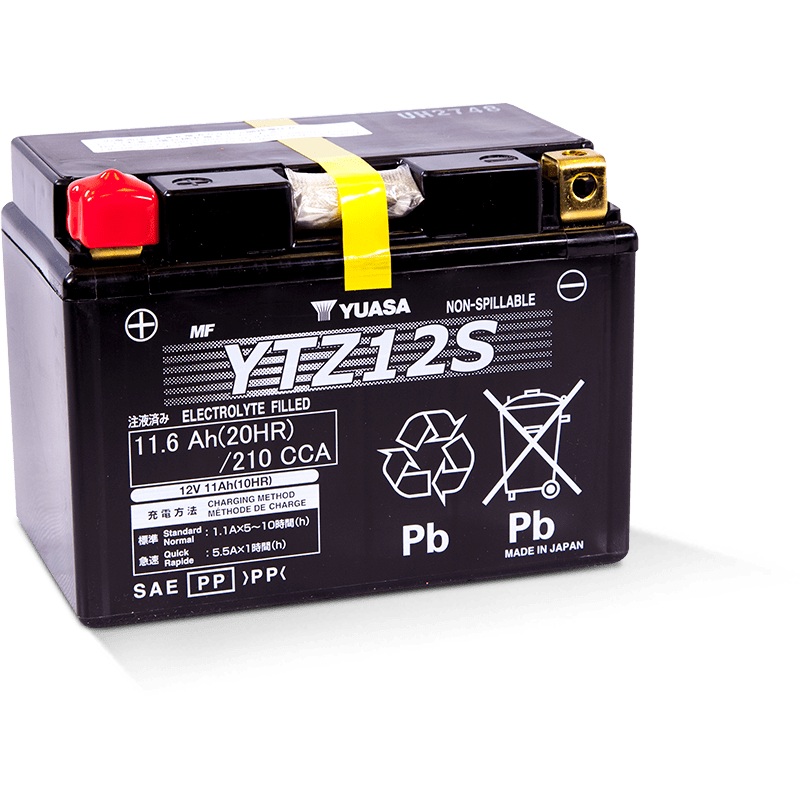 Yuasa YTZ12S Maintenance Free AGM 12-Volt Battery