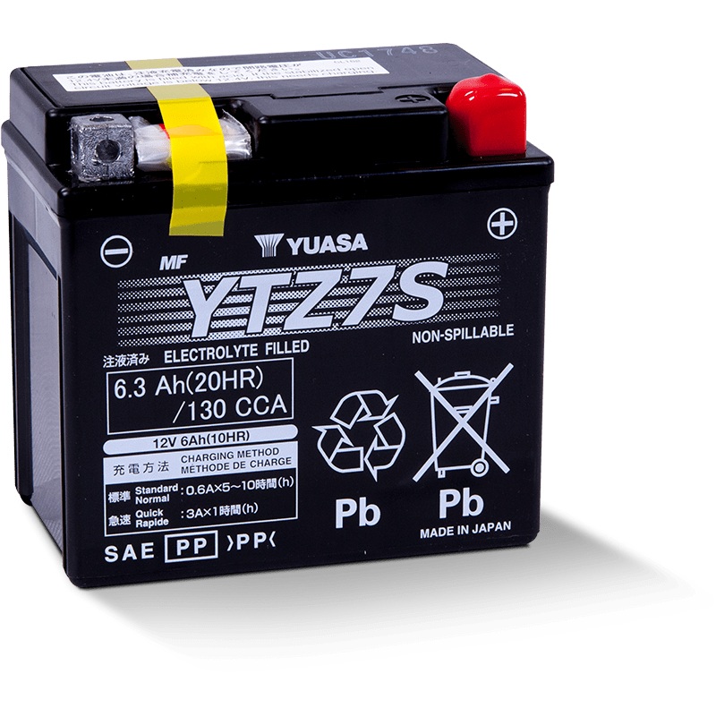 Yuasa YTZ7S Maintenance Free AGM 12-Volt Battery