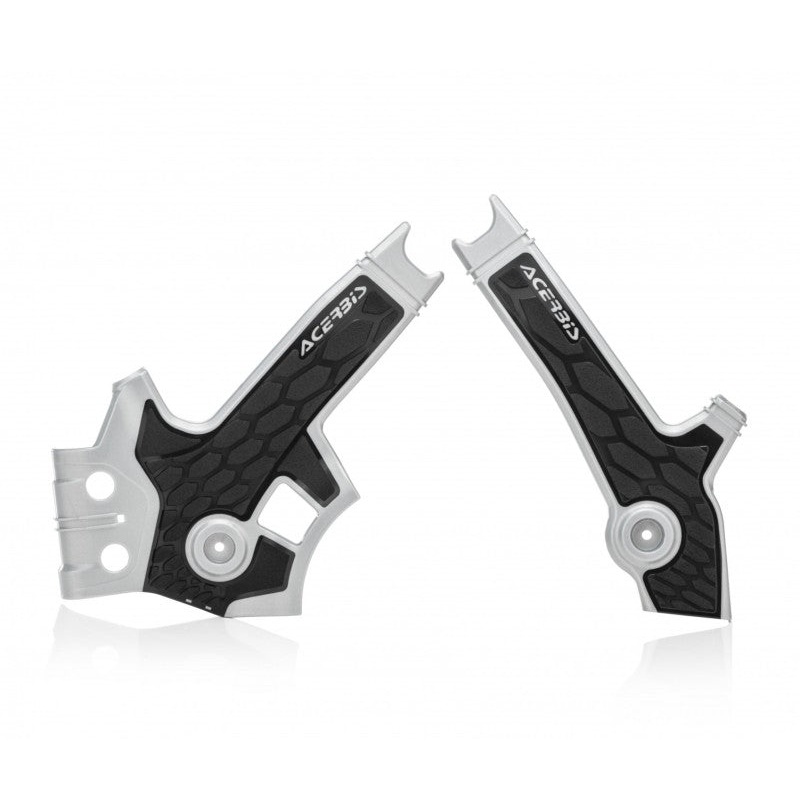 Acerbis 96+ Suzuki DR650 Frame Guards- X-Grip – Gray/Black