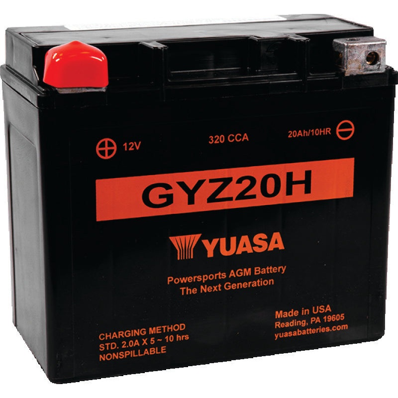 Yuasa GYZ20H High Performance Maintenance Free AGM 12-Volt Battery