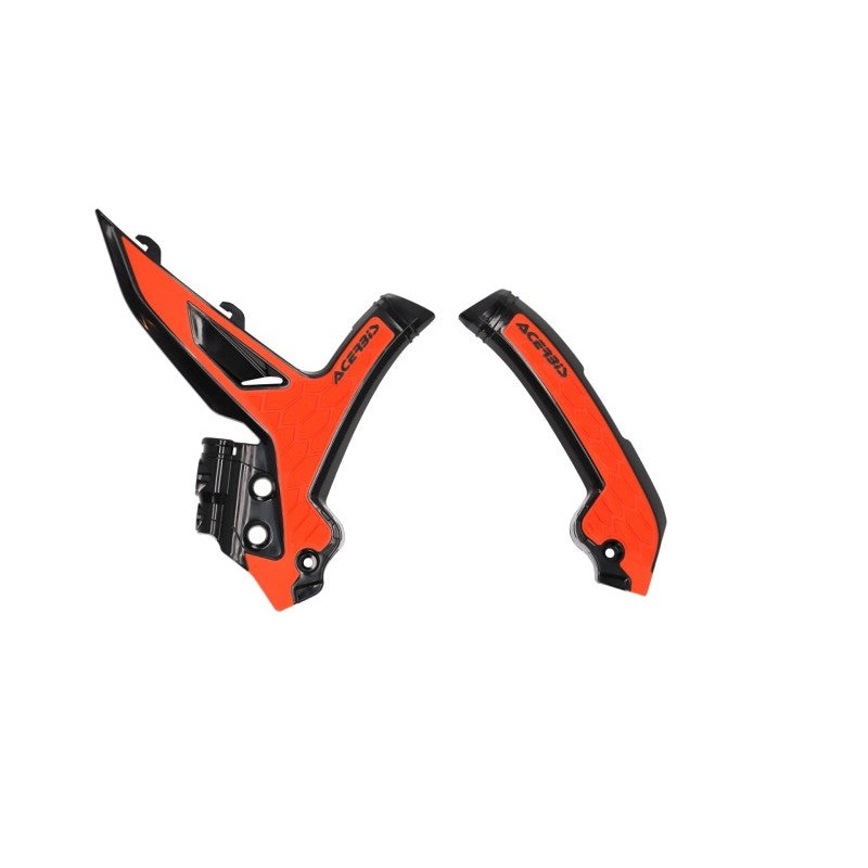 Acerbis 23+ KTM EXC-F/ SX/ SX-F/ XC/ XC-F/ XC-W/ XCF-W Frame Guards- X-Grip – Black/16 Orange