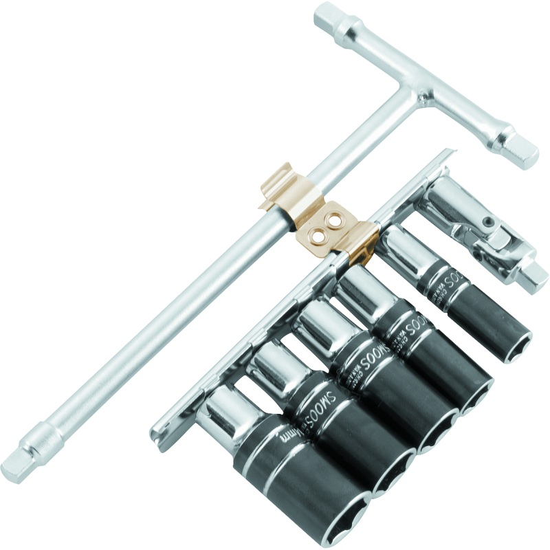 BikeMaster 1/4in Drive T-Handle Wrench Set – Metric 6-pt Sockets (8mm/10mm/12mm/13mm/14mm)