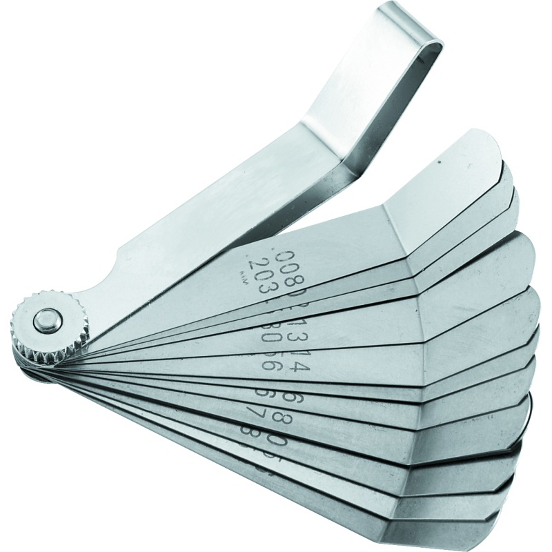 BikeMaster 12-Blade Angled Combination Tappet Feeler Gauge Set – Pack of 3