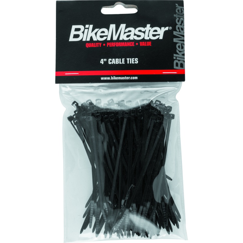 BikeMaster 4in Cable Ties (Pack of 100) – Black