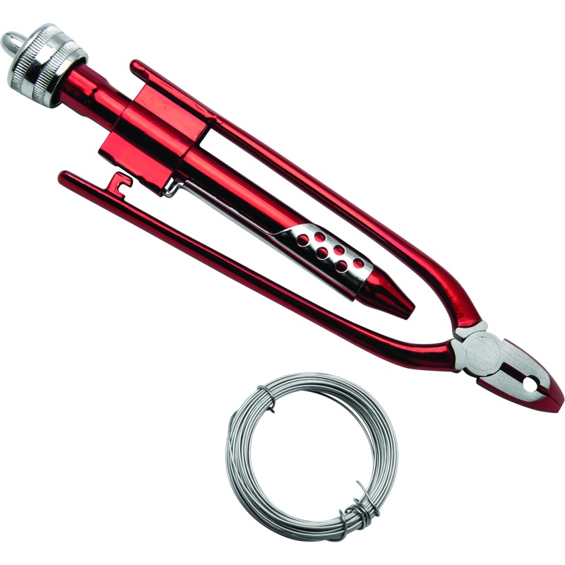 BikeMaster 6-1/2in Safety Wire Pliers w/ Wire