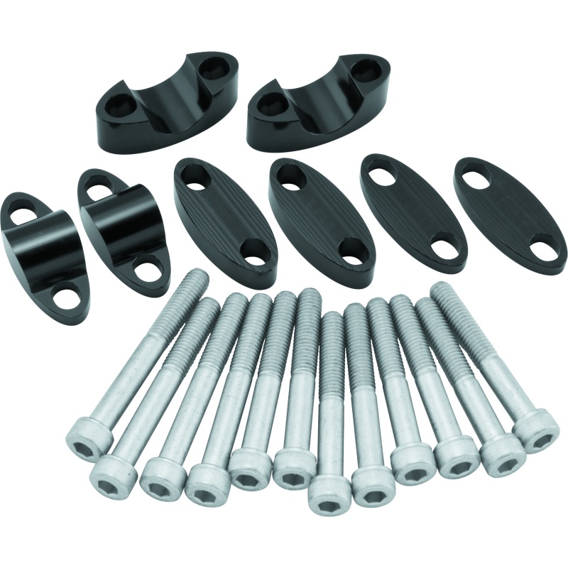 BikeMaster Aluminum Handlebar Risers 7/8in – Black