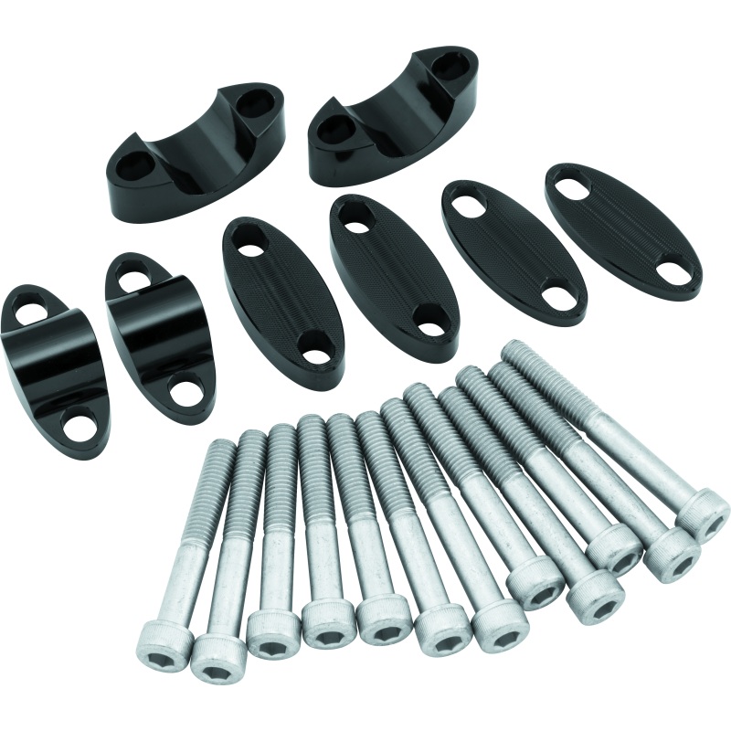 BikeMaster Aluminum Handlebar Risers 1-1/8in – Black