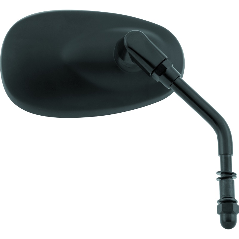 BikeMaster Harley Oval Mini Mirror – Each – Matte Black
