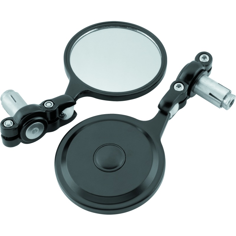 BikeMaster Barend Mirror Folding 7/18in Handlebars – Pair – Black