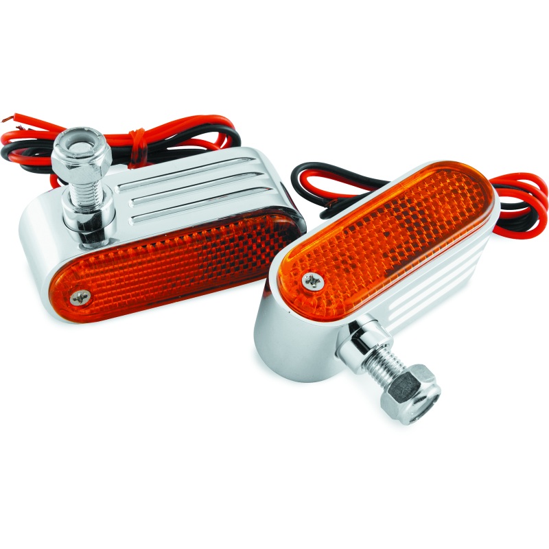BikeMaster Marker/Side Lights 5/16in Mount Dual Bulb Amber