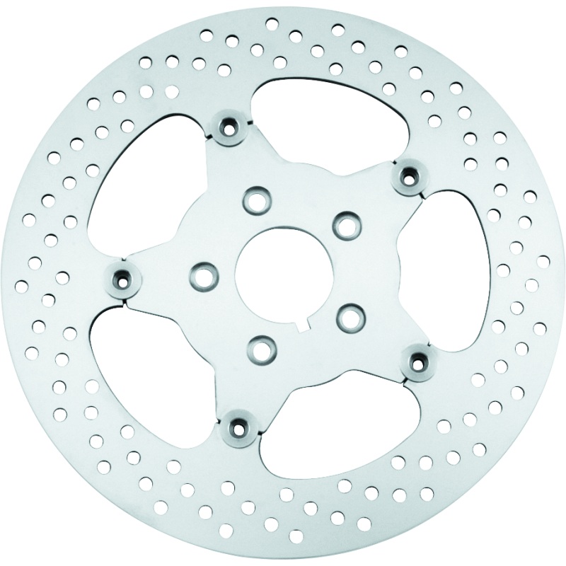 Bikers Choice 00-17 Big Twin 11.5 Inch Polished Front Stainless Mirror Fltg Rotor Repl H-D 44156-00