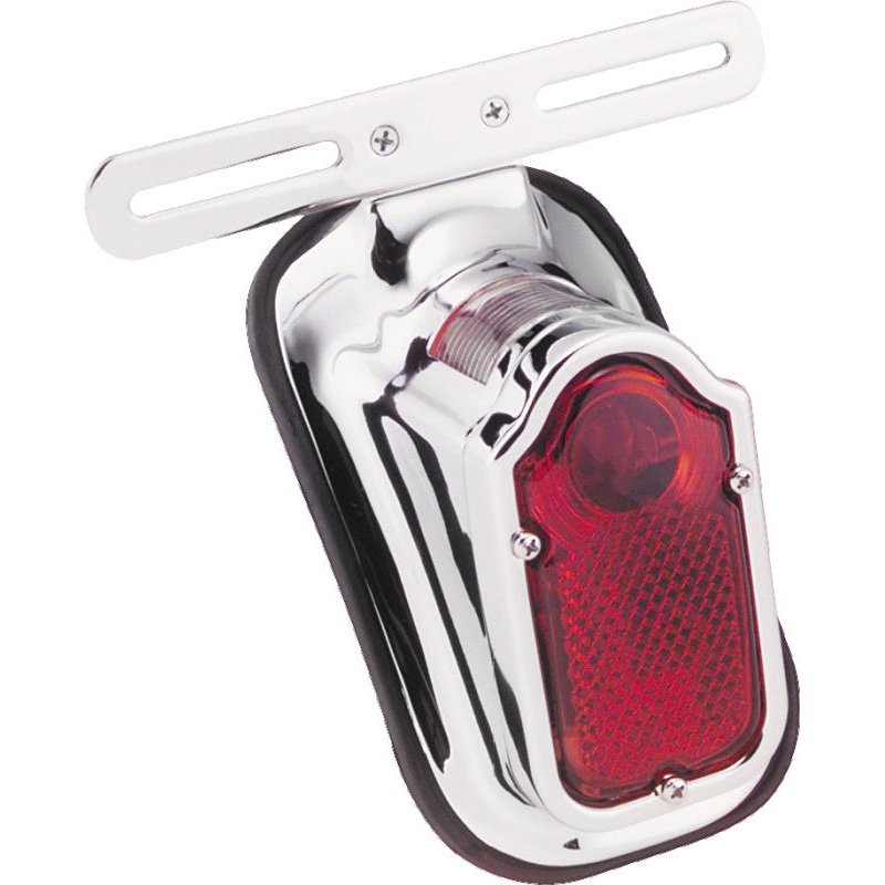 Bikers Choice 40-54 Big Twin And Custom Use Chrome Tombstone Taillight 12V Replaces H-D 68003-47T
