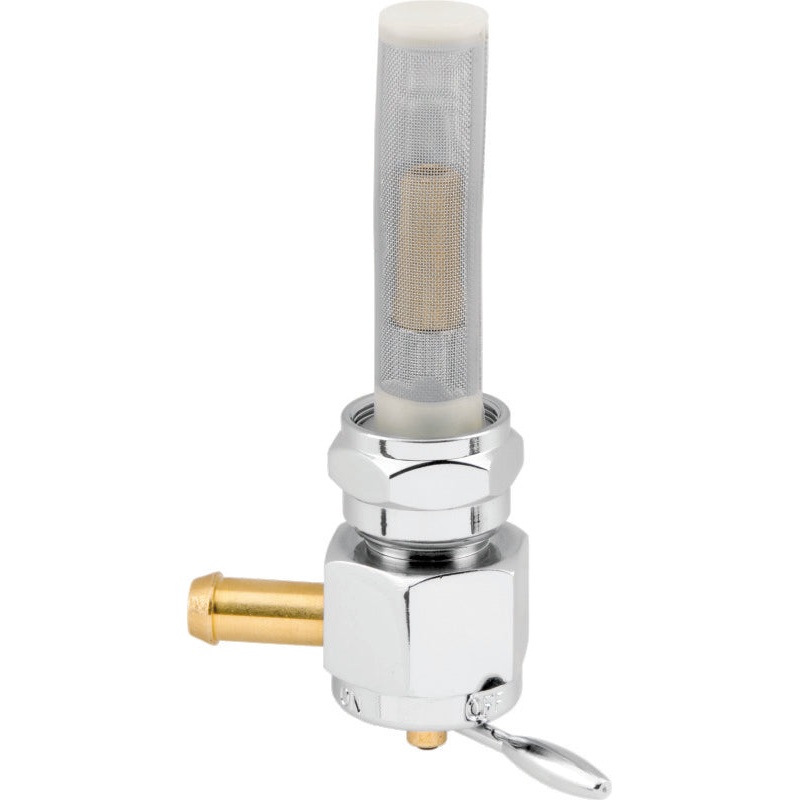 Bikers Choice Chrome Hex Petcock 22MM Left Outlet