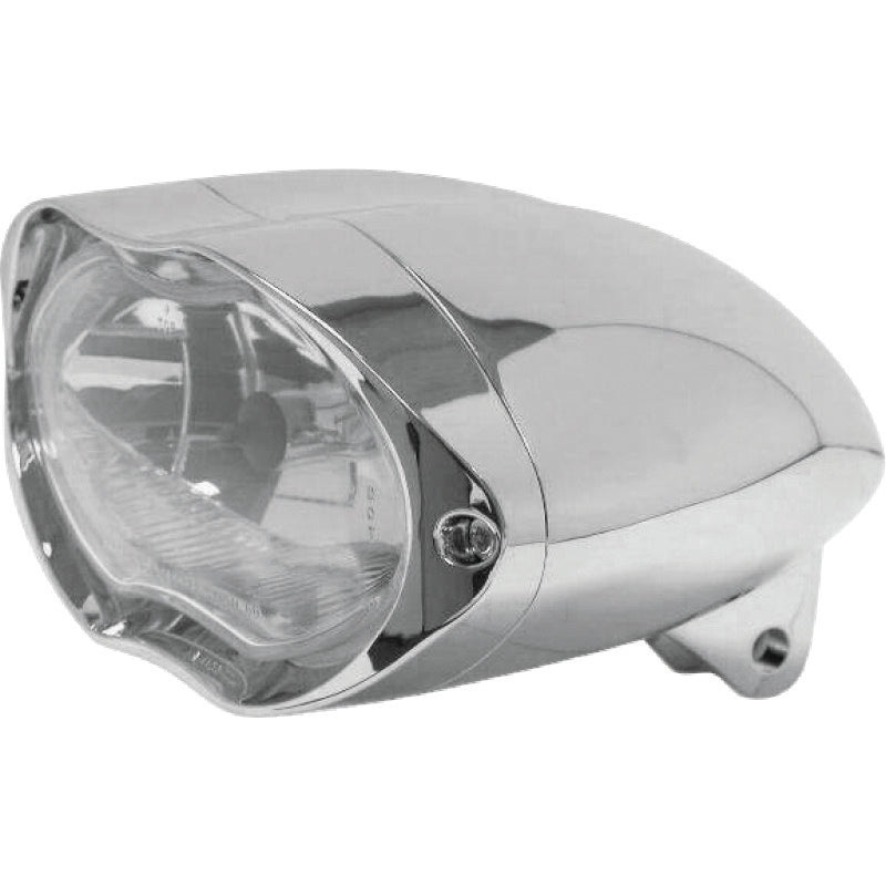 Bikers Choice Chrome Sunray Headlight Bottom Mount Universal Custom 55/60W H4