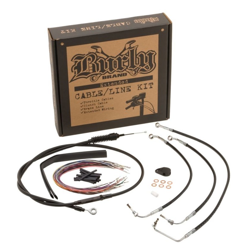 Burly Brand Cntrl Kit 13in Bag Bar Black