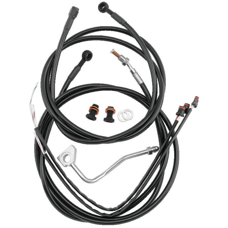 Burly Brand Control Kit 15in Bag Bar – Black