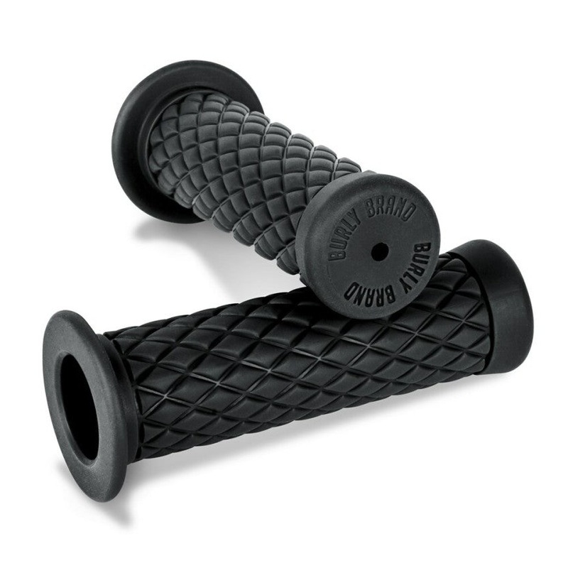 Burly Brand Rubber Diamondback Grips 7/8in – Black