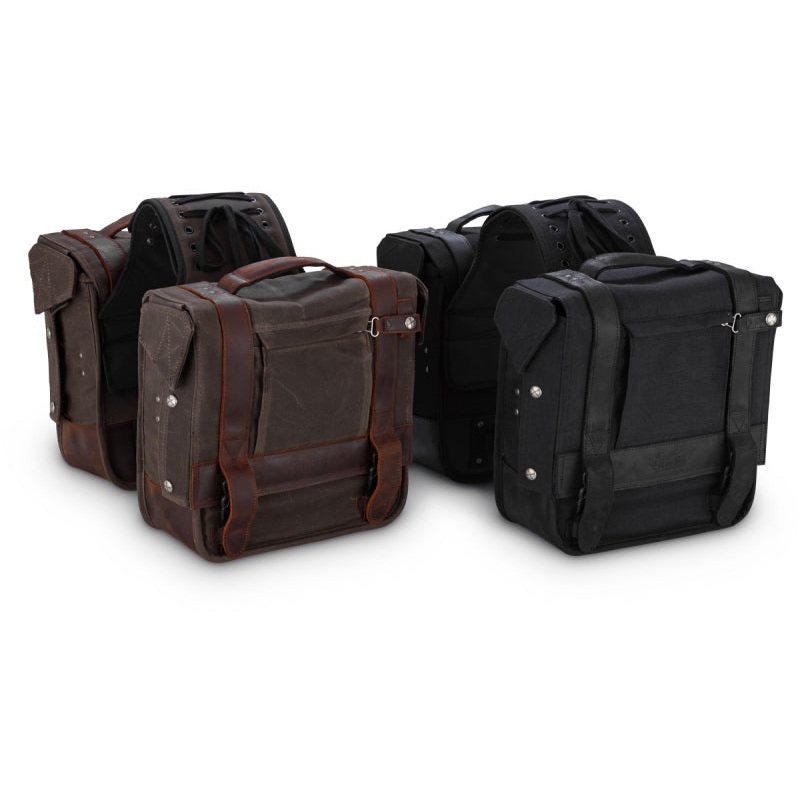 Burly Brand Throw-over Saddlebag – Dark Oak