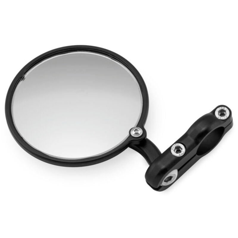 CRG Hindsight Folding 3 in. Round Bar-End Mirror Left – Black