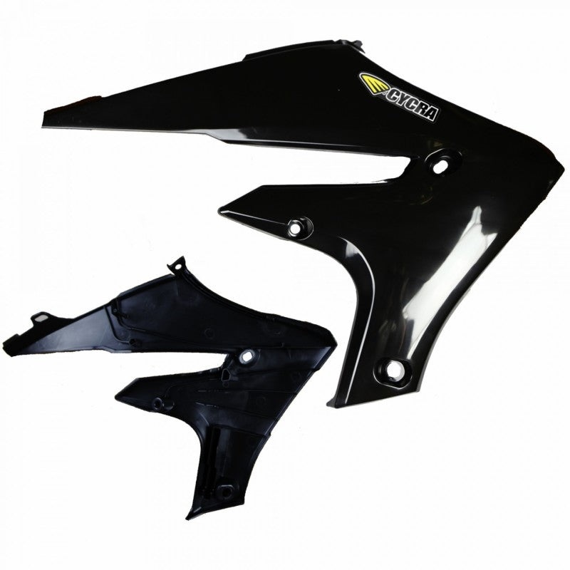 Cycra 20+ Yamaha WR250F Powerflow Radiator Shrouds – Black