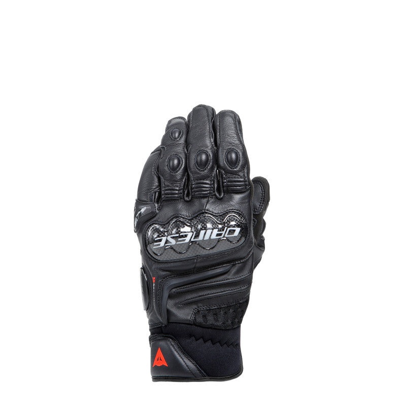 Dainese Carbon 4 Short Leather Gloves Black/Black – Medium