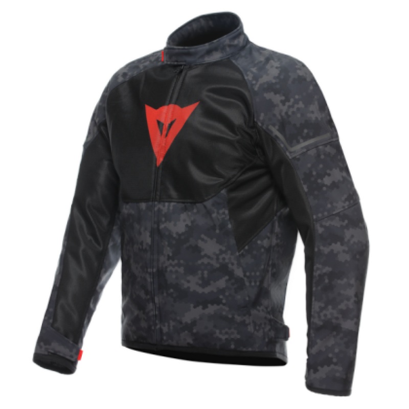Dainese Ignite Air Tex Jacket Camo-Gray/Black/Fluorescent-Red Size – 50