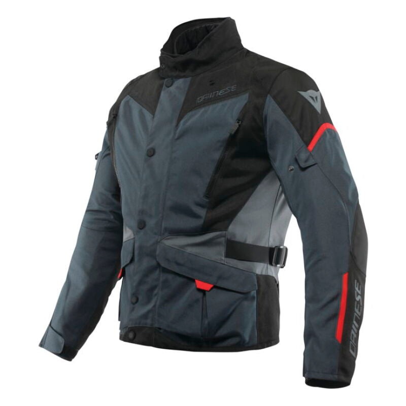 Dainese Tempest 3 D Dry Jacket Ebony/Black/Lava Red Size – 50