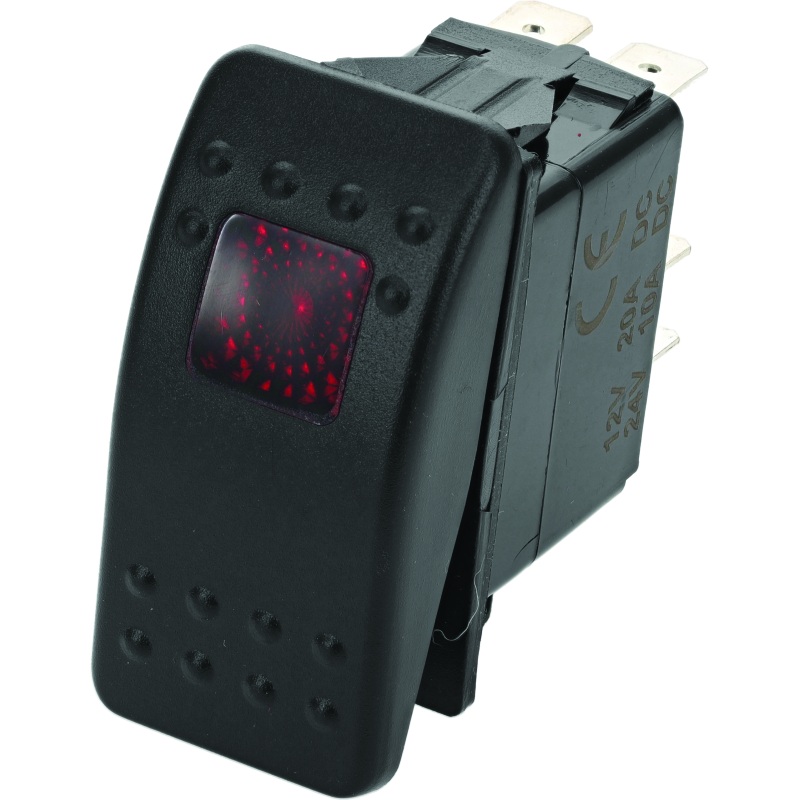 DragonFire Racing Lighted Switch On/Off Rocker Switch Red Lite