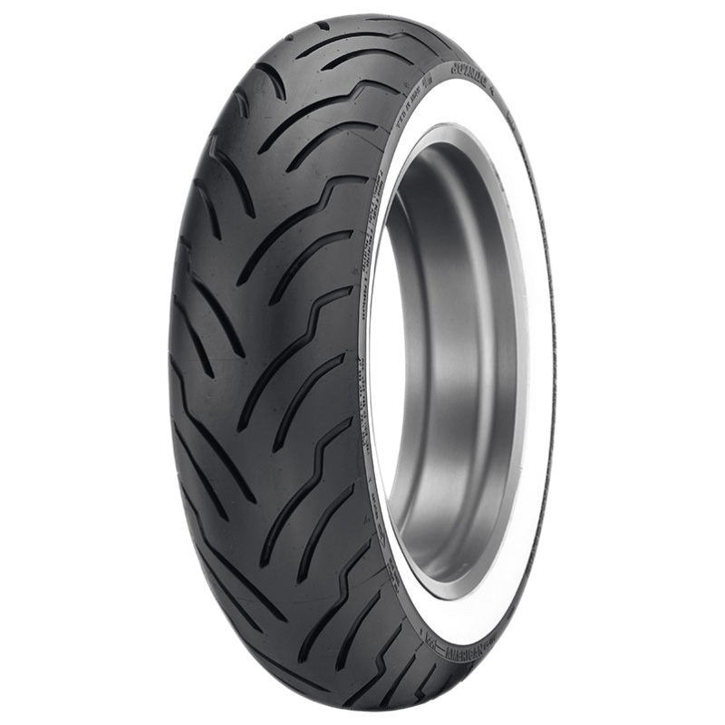 Dunlop American Elite Bias Rear Tire – 180/65B16 M/C 81H TL  – Wide Whitewall